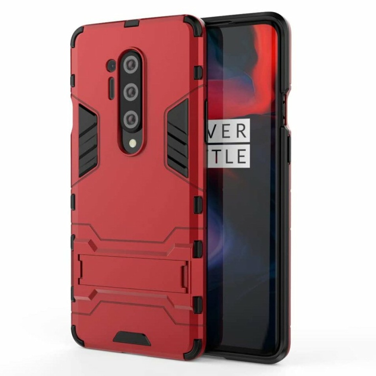 iTechCase W Line כיסוי ל OnePlus 8 אדום