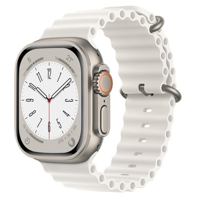 רצועת סיליקון Apple Watch 38/40/41mm Ocean Strap לבן