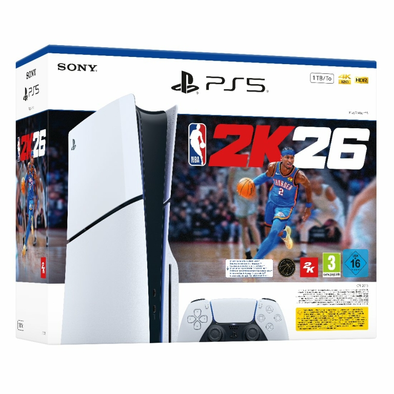 PlayStation 5 Slim 1TB Blu-ray NBA 2K26 Bundle