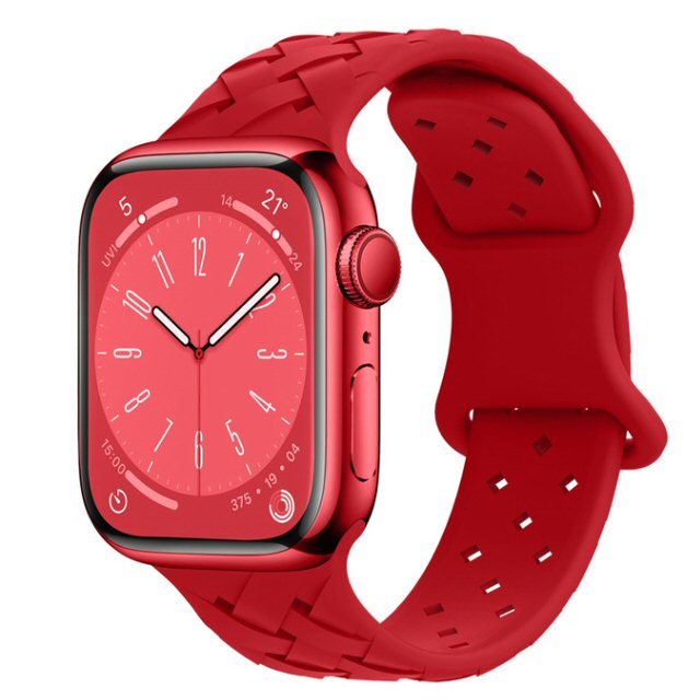 רצועת סיליקון Apple Watch 38/40/41mm Solo Loop Strap אדום