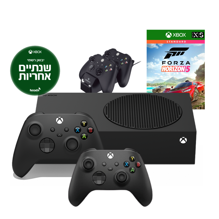 Microsoft Xbox Series S 1T SSD שחור+שלט נוסף+מטען לשלטים+משחק לבחירה