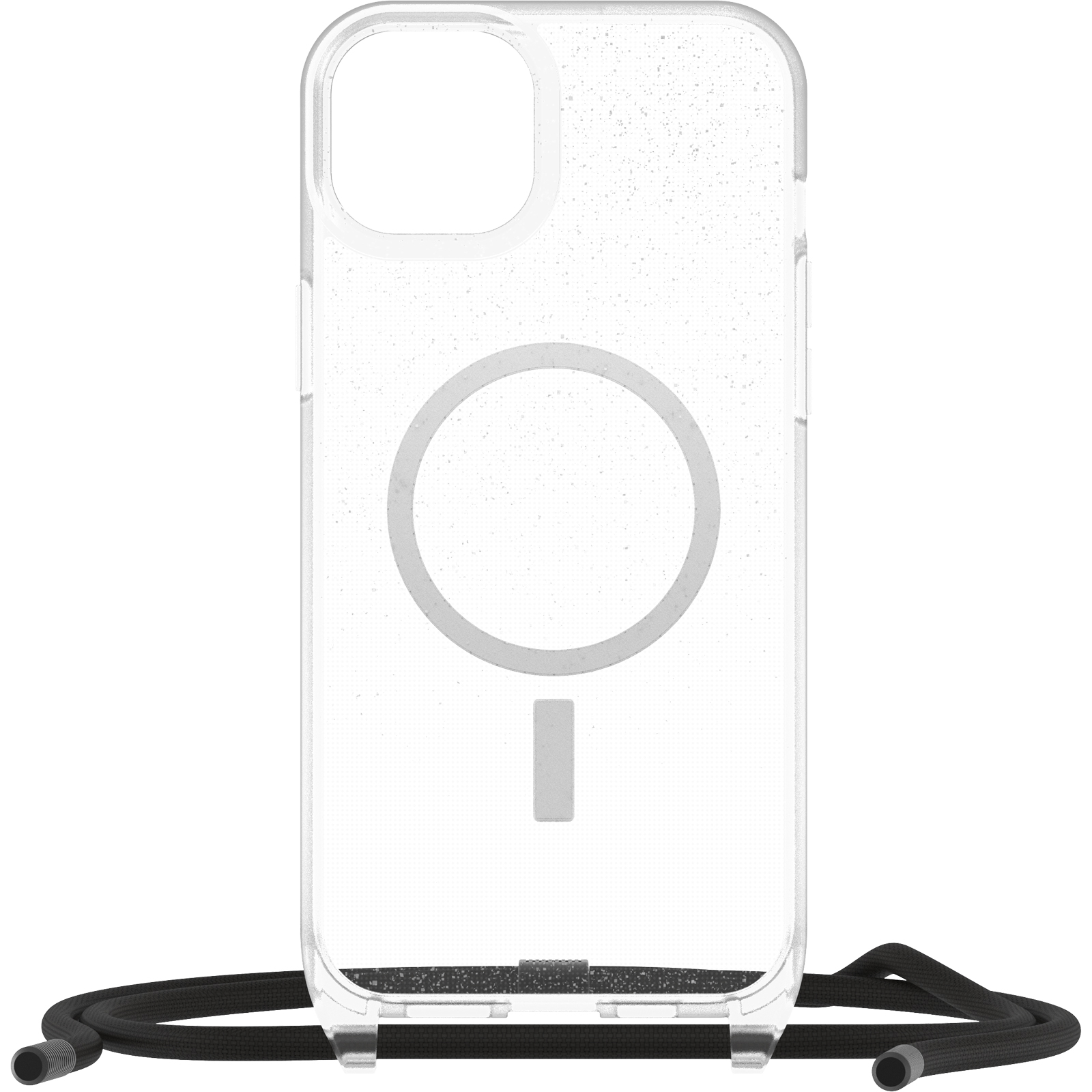 כיסוי OtterBox React Necklace שקוף מנצנץ לאייפון 15 פרו מקס