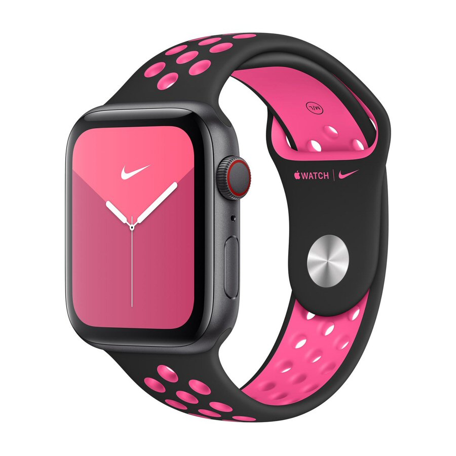 רצועת סיליקון Apple Watch 38/40/41mm Circles Strap ורוד/שחור