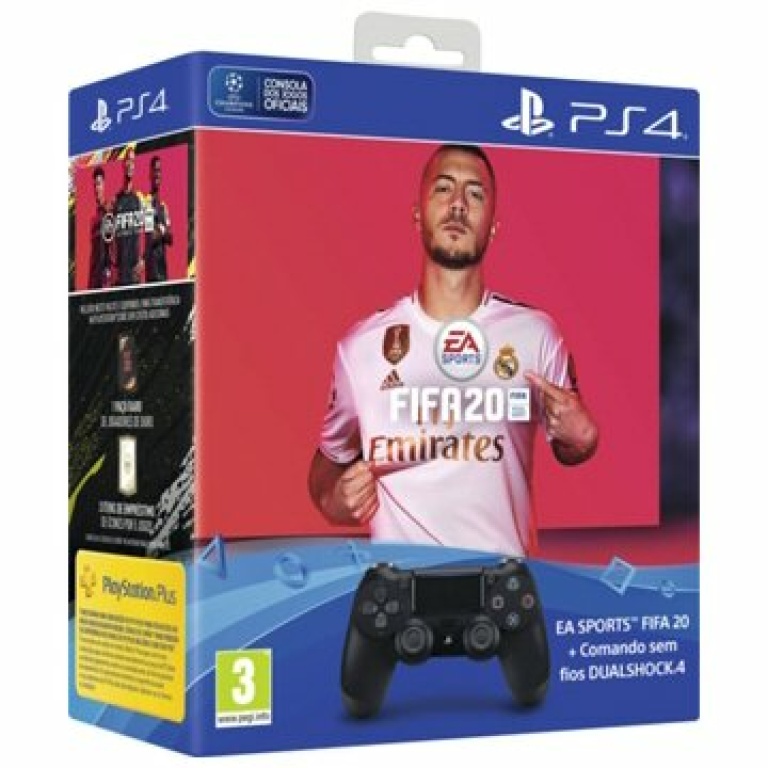 מארז שלט PS4 Rose Gold DualShock 4+משחק FIFA 20