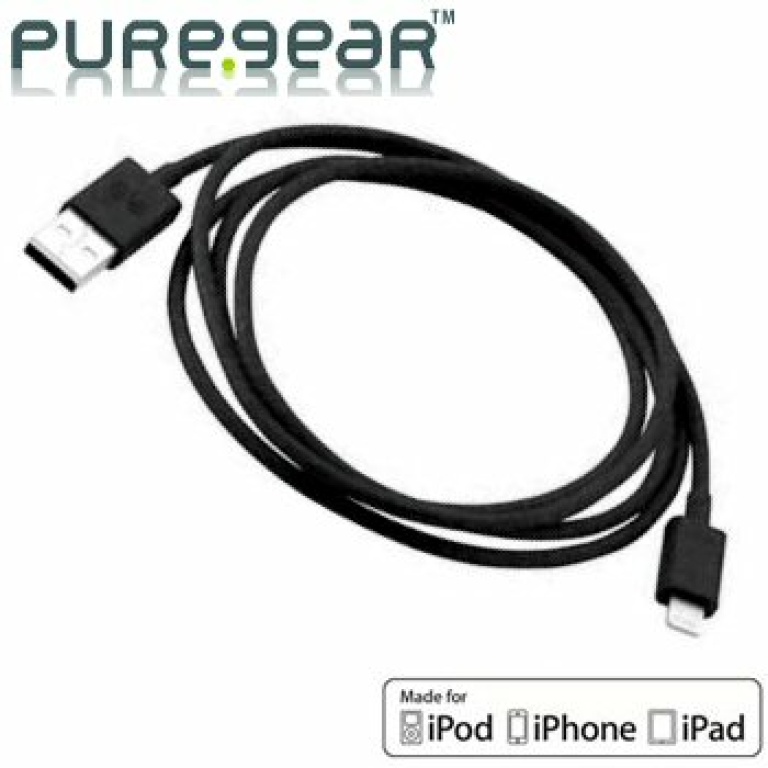 כבל סנכרון מקורי לאייפון 6/6+ PureGear Sync Cable 1.2m שחור