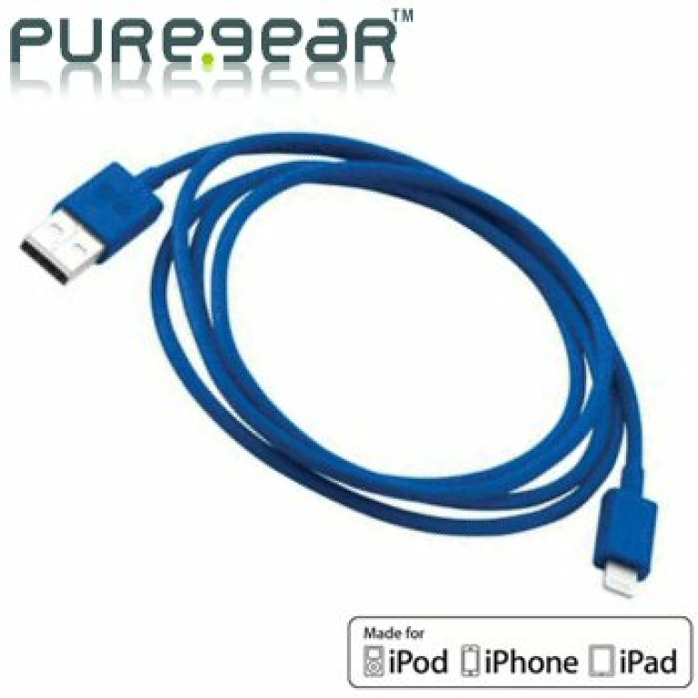 כבל סנכרון מקורי לאייפון 6/6+ PureGear Sync Cable 1.2m כחול
