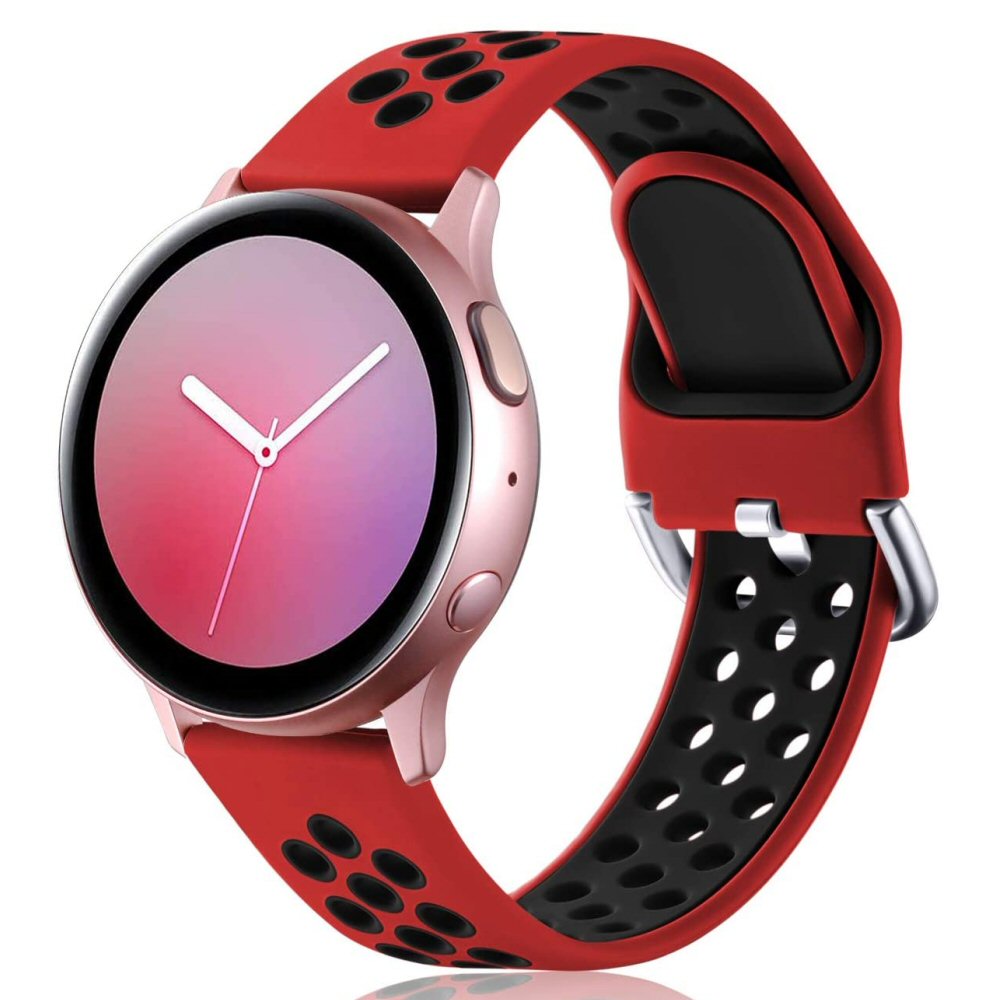 רצועת סיליקון Galaxy Watch 3 40/41mm Circles Strap אדום/שחור