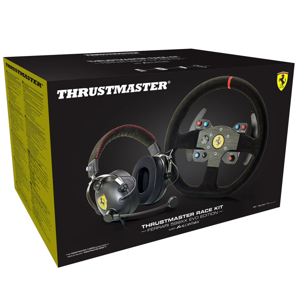 הגה ואוזניות גיימינג Thrustmaster Race Kit Ferrari 599XX EVO Edition with Alcantara