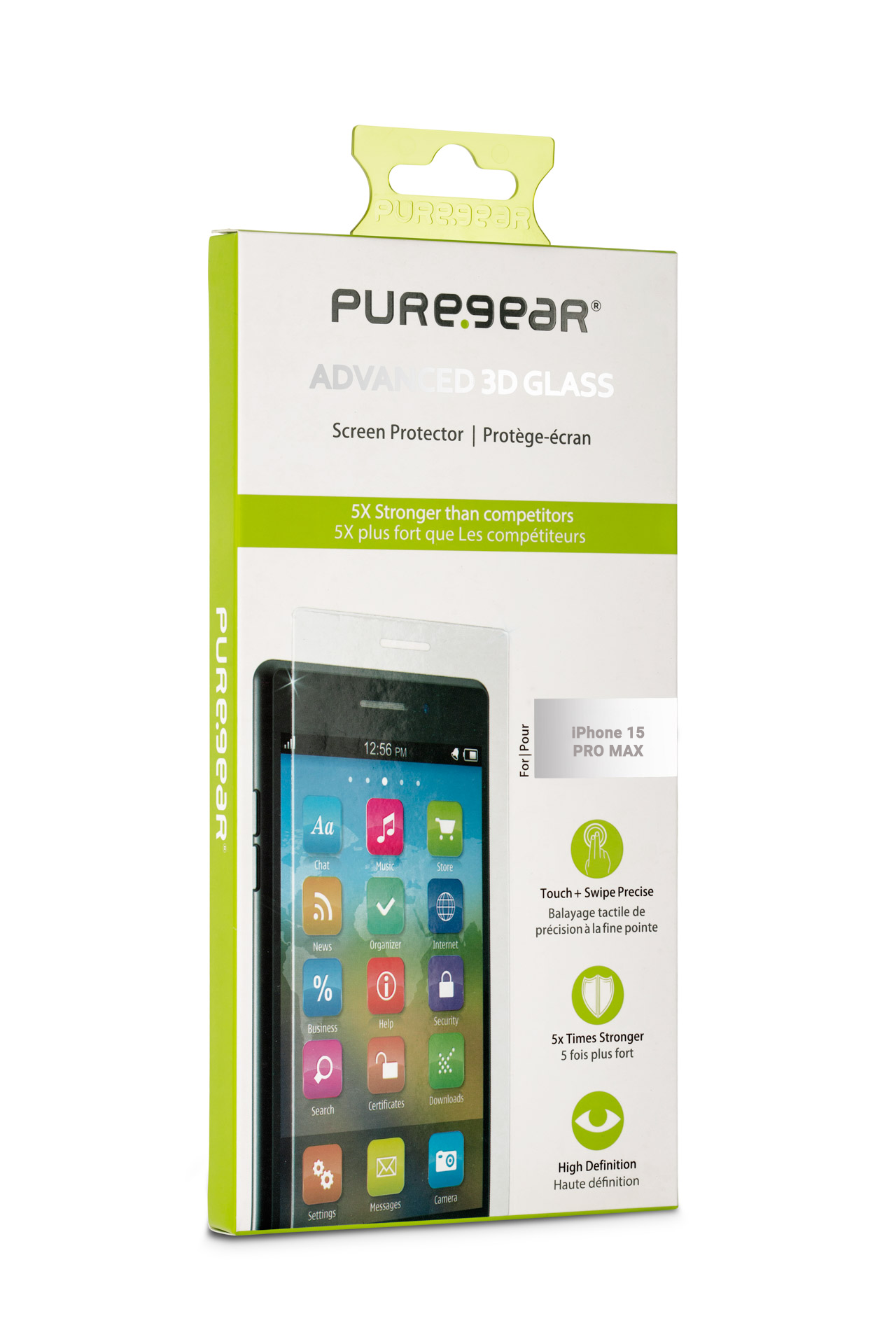 מגן זכוכית PureGear Privacy Glass לאייפון 15 פרו מקס