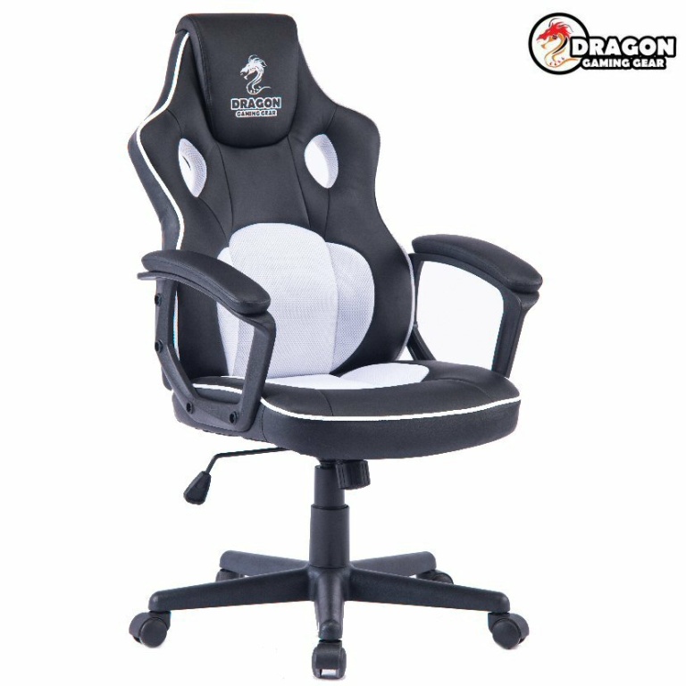 מושב גיימרים Dragon Combat Chair לבן/שחור