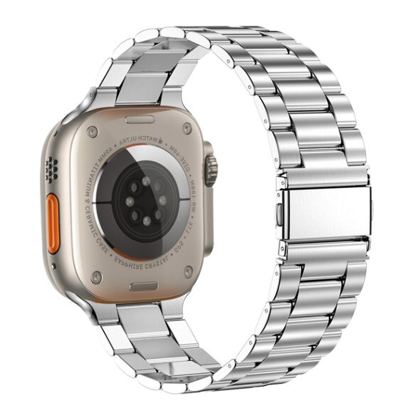 רצועת מתכת Apple Watch 38/40/41mm Stainless Steel Strap כסוף