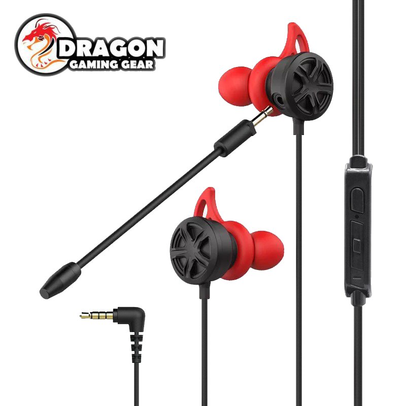 אוזניות גיימינג DRAGON In Ear Gaming Headphones