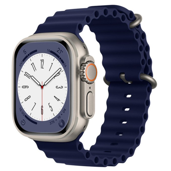 רצועת סיליקון Apple Watch 42/44/45/49mm Ocean Strap כחול