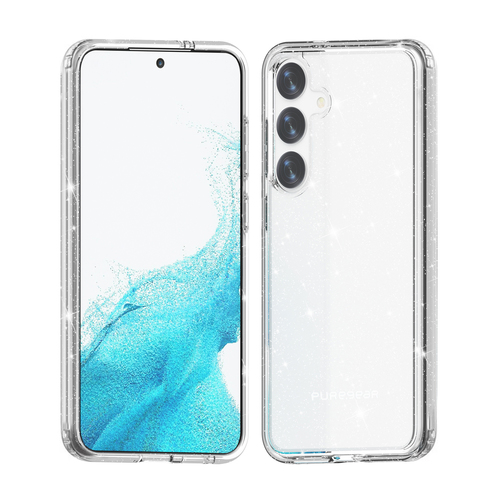 כיסוי לגלקסי S24 פלוס שקוף נצנצים PureGear DualTek Slim