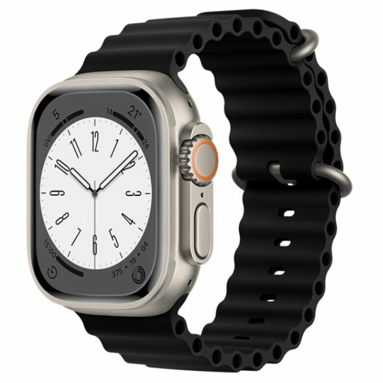 רצועת סיליקון Apple Watch 38/40/41mm Ocean Strap שחור