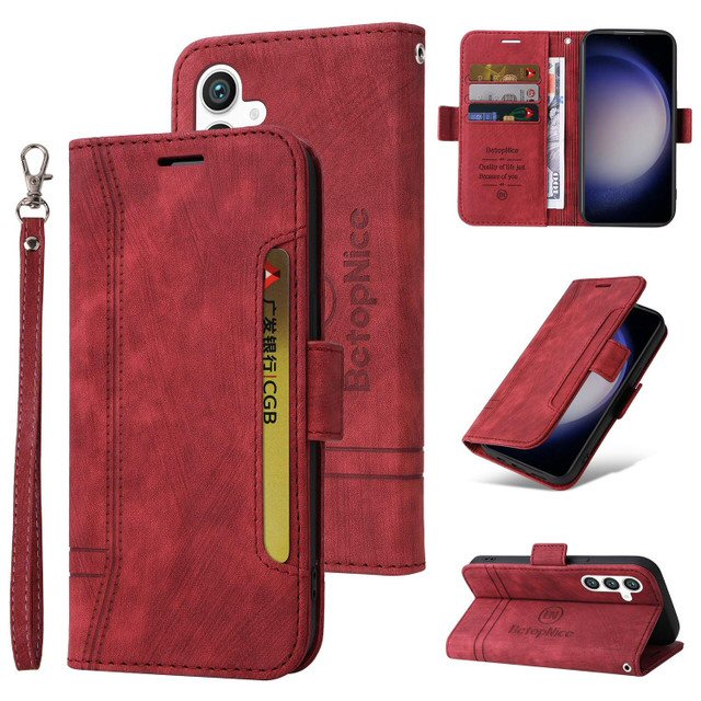 iTechCase Wallet Case נרתיק לגלקסי S23 FE אדום
