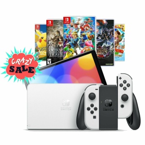 Nintendo Switch OLED 64GB White+משחק לבחירה
