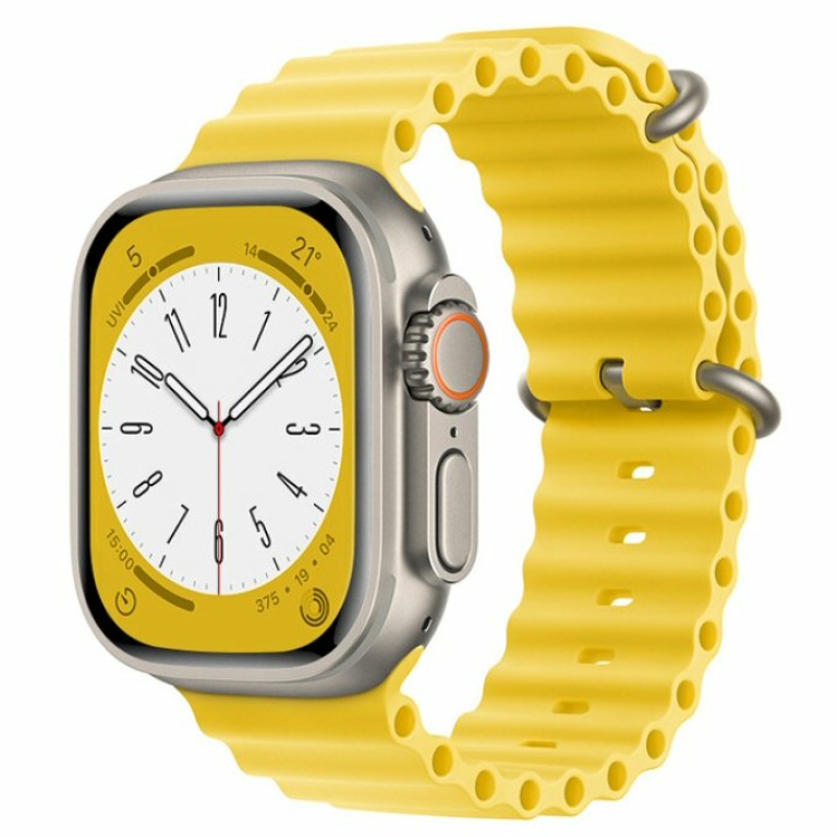 רצועת סיליקון Apple Watch 38/40/41mm Ocean Strap צהוב