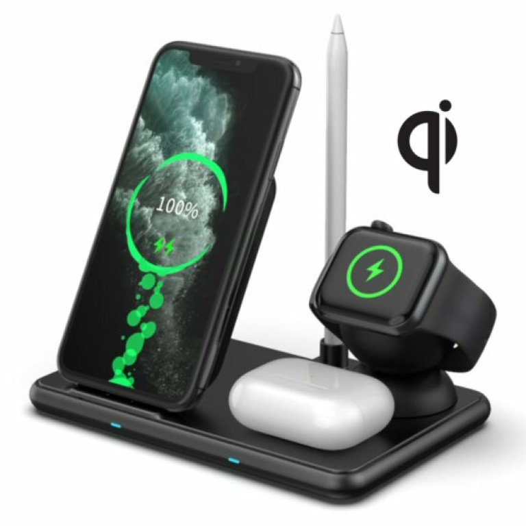 משטח משולב לטעינה אלחוטית QI עד 4 מכשירים Eco WCH 460