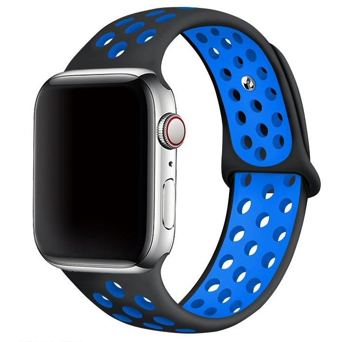 רצועת סיליקון Apple Watch 38/40/41mm Circles Strap כחול שחור