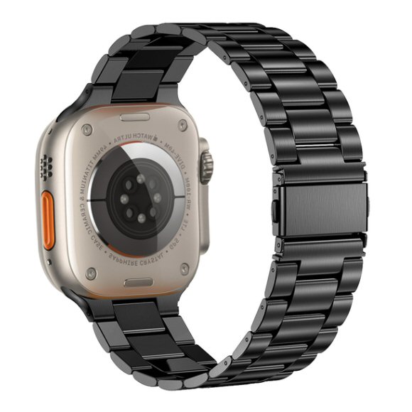 רצועת מתכת Apple Watch 42/44/45/49mm Stainless Steel Strap שחור
