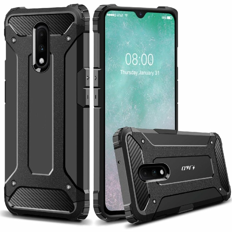 iTechCase W Line כיסוי ל OnePlus 7 שחור