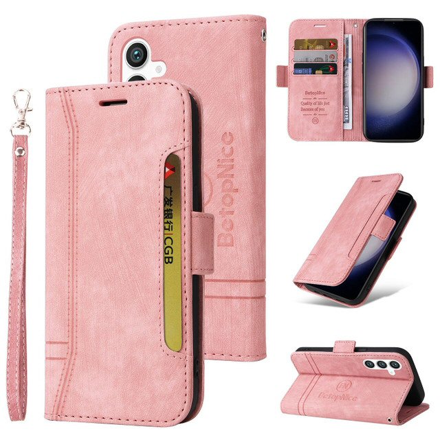 iTechCase Wallet Case נרתיק לגלקסי S23 FE ורוד