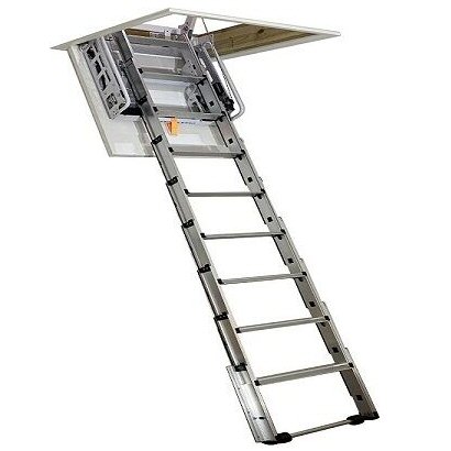 סולם פרימיום 3.2 מטר חשמלי לעליית גג עם שלט TELESCOPIC