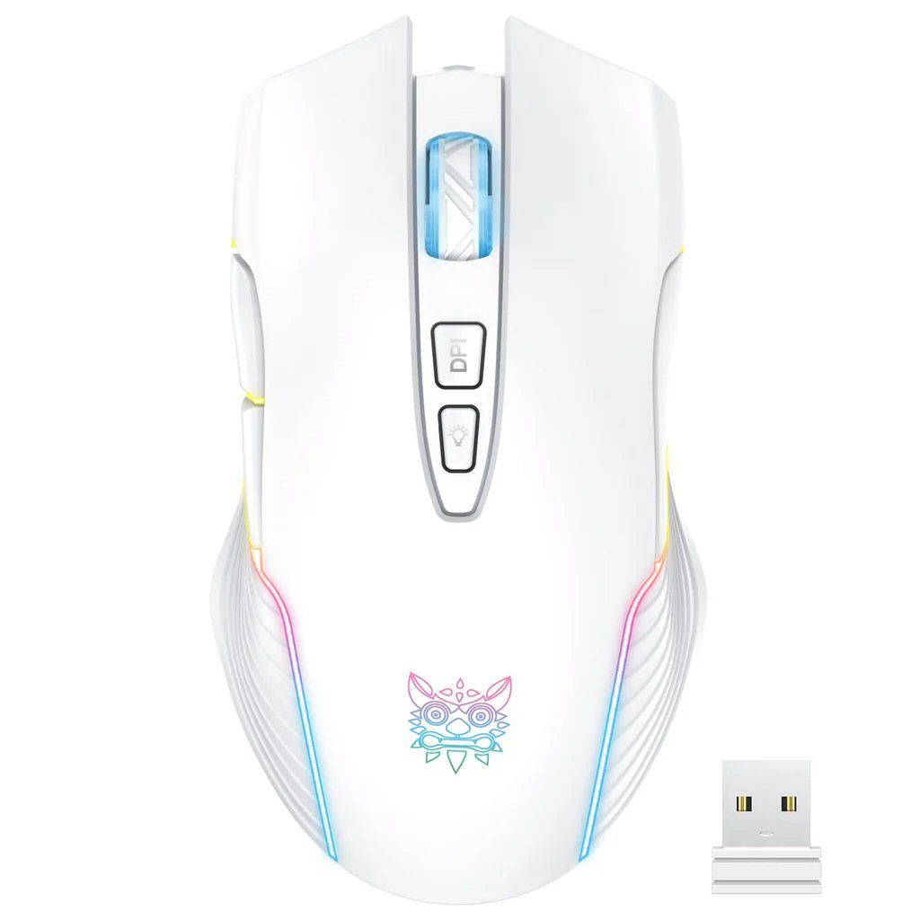 עכבר גיימינג אלחוטי Onikuma CW905 Wireless לבן