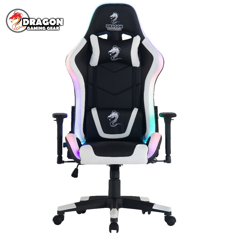 מושב גיימרים Dragon Space RGB Chair לבן