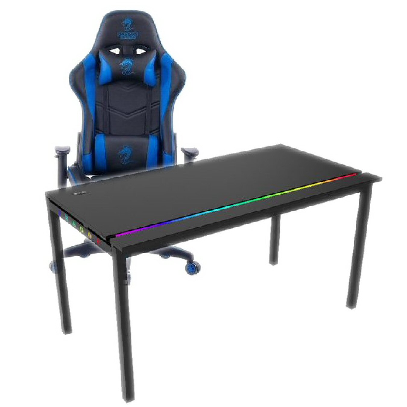 Dragon PRO Gaming Bundle שולחן גיימינג Magma RGB XL וכיסא גיימינג Olympus
