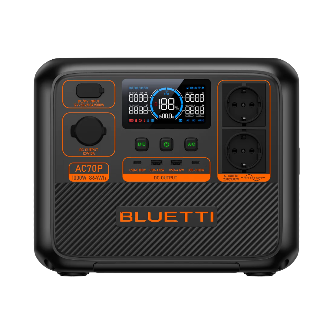 תחנת כח ניידת  BLUETTI AC70P     864WH