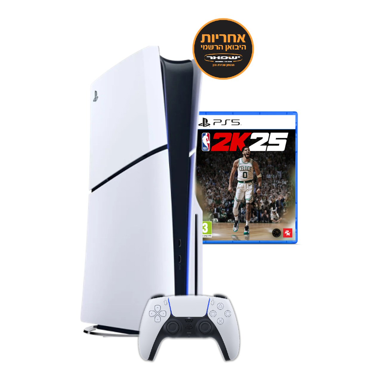 PlayStation 5 Slim 1TB Blu-ray Nba 2K25 Bundle יבואן רשמי