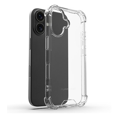 כיסוי לאייפון 16 שקוף PureGear Hard Shell