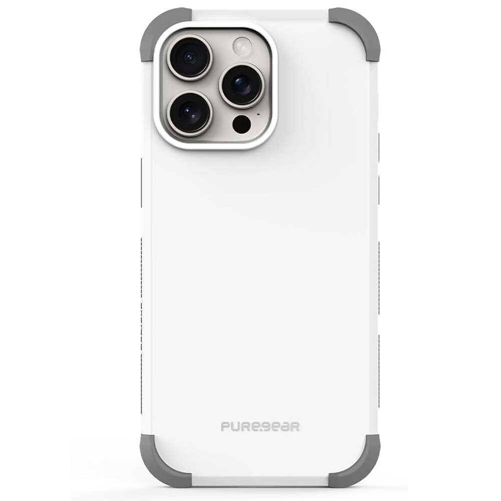 כיסוי לאייפון 16 פרו מקס לבן PureGear DualTek