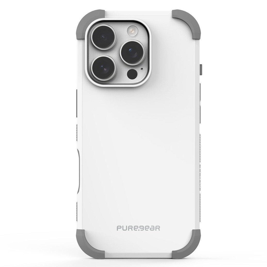 כיסוי לאייפון 16 לבן PureGear DualTek