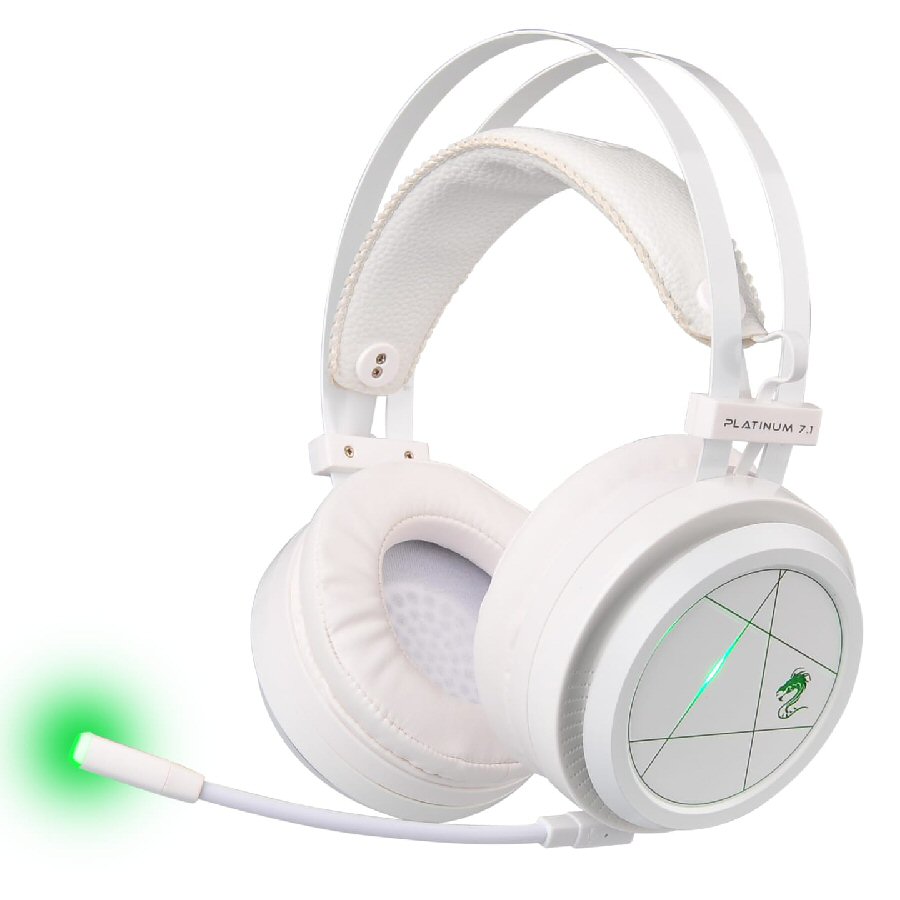 אוזניות גיימינג Dragon Platinum Gaming HeadSet לבן