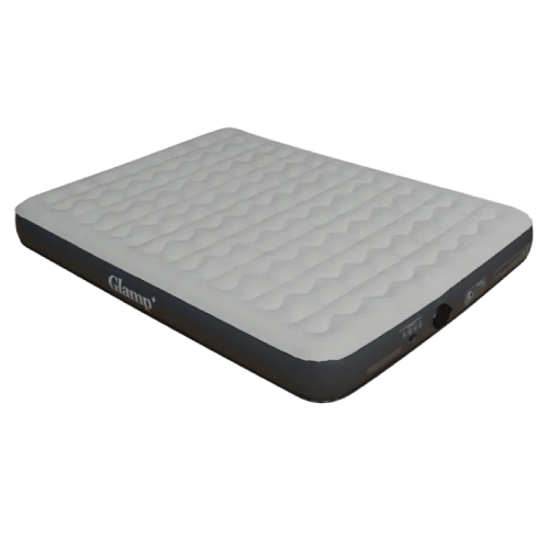 מזרן מתנפח זוגי חום/ירוק עם משאבה Glamp GTAB46