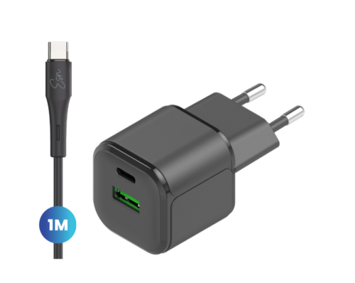 מטען ביתי כפול + כבל Essentials 38W