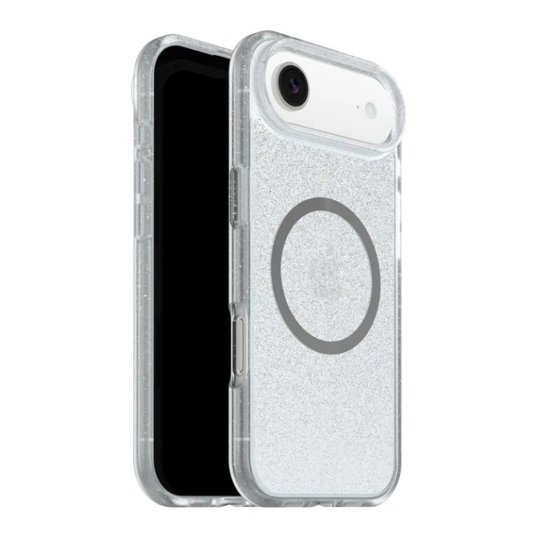 כיסוי לאייפון 17 אייר OtterBox React MagSafe שקוף/נצנצים