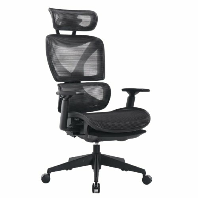 כיסא מנהלים ארגונומי MiraCase MWMS600 שחור עם מסגרת אפורה