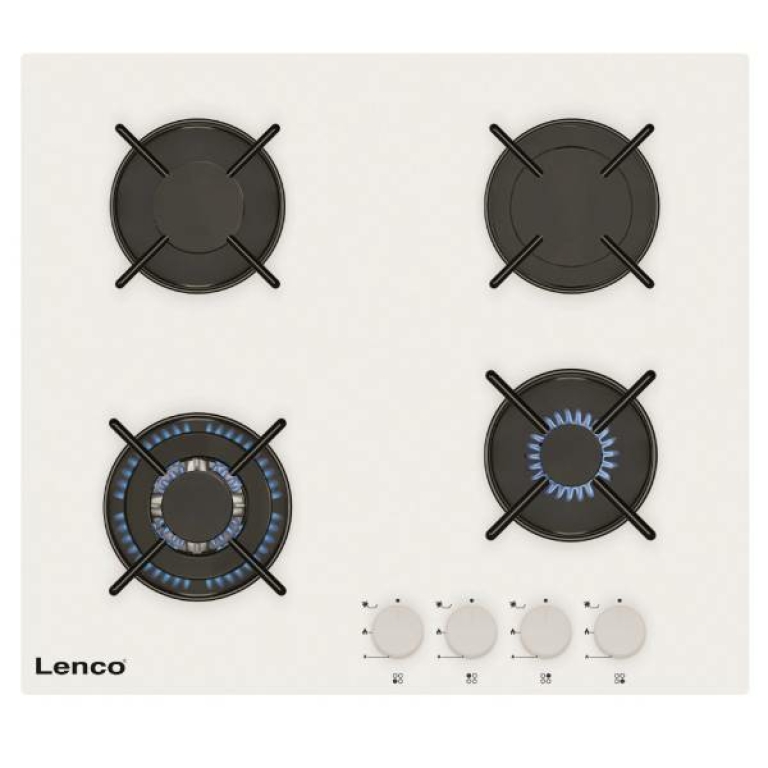 כיריים זכוכית 70 ס"מ יציקה Lenco LGH-6408WH לבן