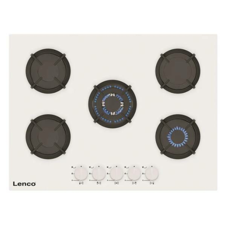 כיריים זכוכית 70 ס"מ יציקה Lenco LGH-7508BK לבן