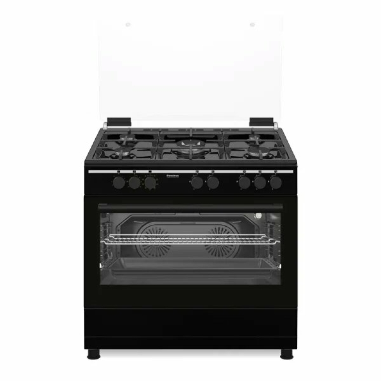 תנור משולב גז 90 פרימיום פירלס PR 9060 BLK ST שחור