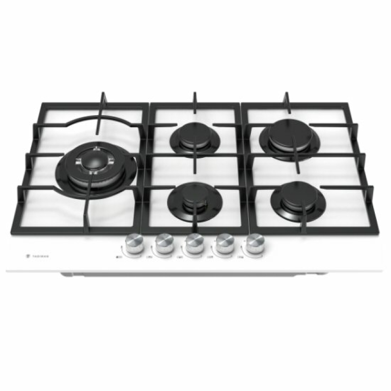 כיריים גז 5 מבערים 75 זכוכית לבנה TADGH75GW תדיראן TADIRAN
