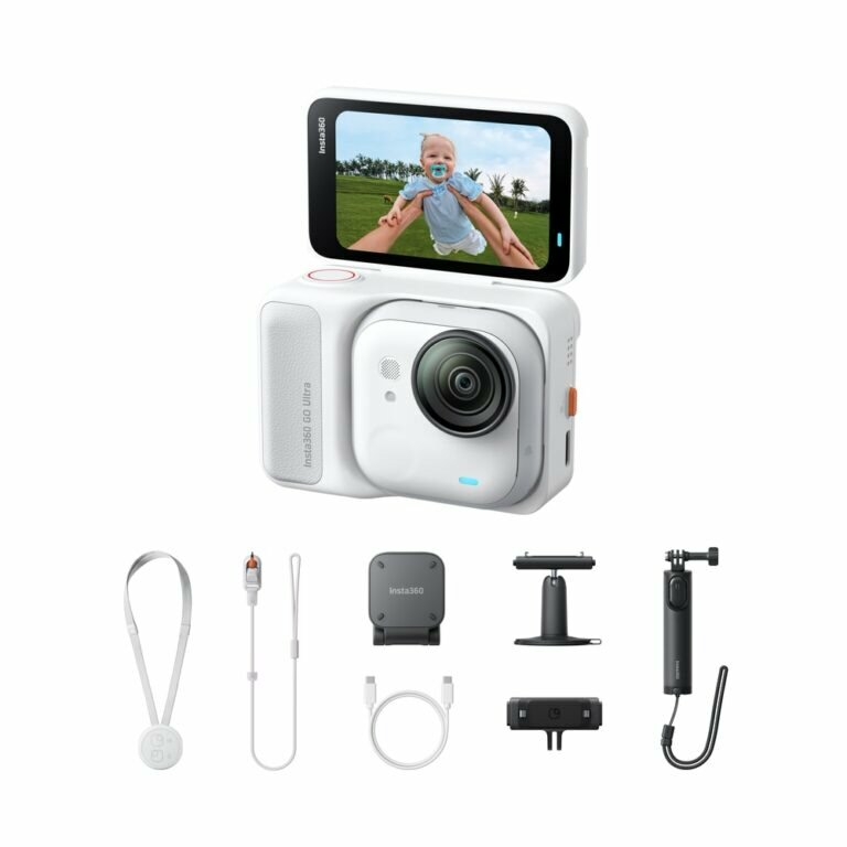 באנדל מצלמה זעירה Insta360 Go Ultra 4K Creator Bundle לבן יבואן רשמי