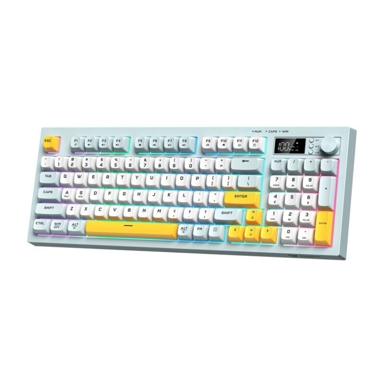 מקלדת גיימינג אלחוטית ONIKUMA G80 עם מסך LCD, תאורת RGB ו 3 מצבי חיבור