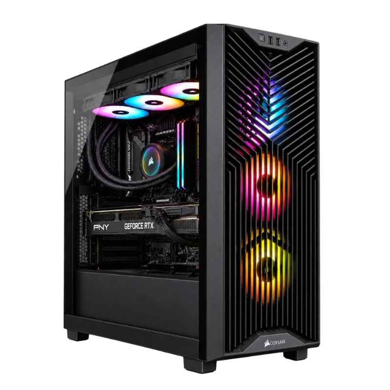 מחשב גיימינג iTechStore iCUE Build V4 עם AMD Ryzen 7 7800X3D, זיכרון 32GB DDR5, כונן 1TB NVMe, ‏RTX 5070 12GB ו Windows 11