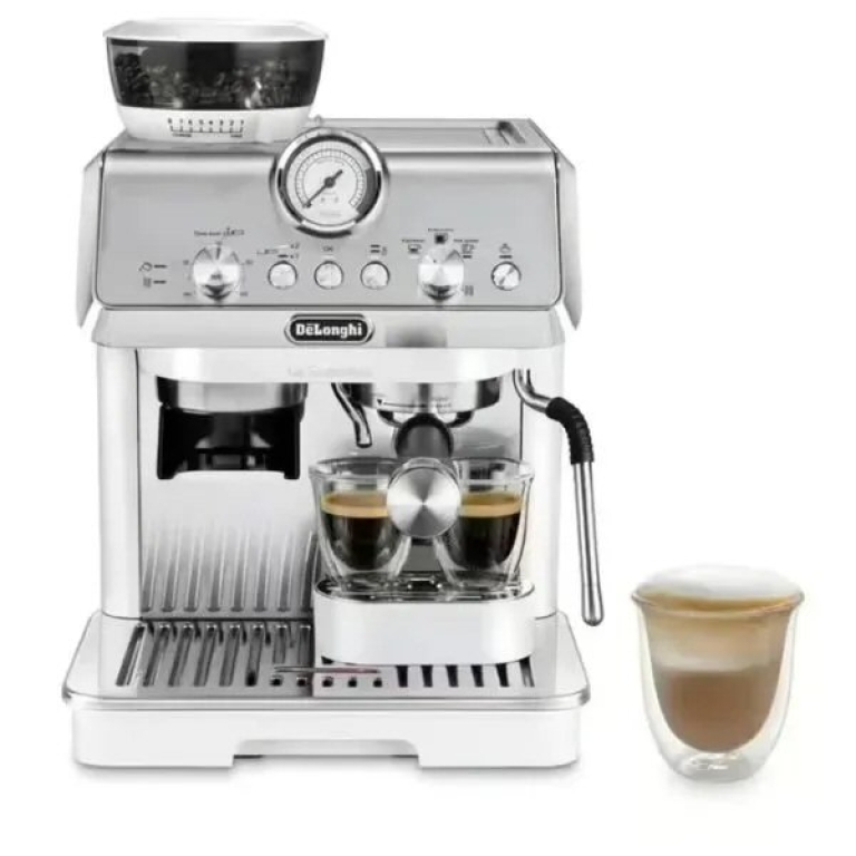 מכונת קפה טוחנת ידנית Delonghi La Specialista Arte EC9155.W לבנה 15 בר