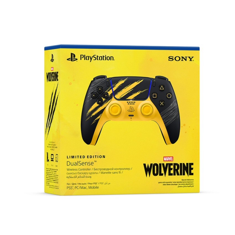 שלט אלחוטי מקורי PS5 DualSense Marvel’s Wolverine Battle Yellow Limited Edition